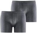 Boxer FALKE "Daily Comfort", Herren, Gr. M, 2 Stk., grau (dunkelgrau, heather