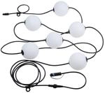 PAULMANN LED-Lichterkette "Naima IP67 3000K 6x1W 5,88m Schwarz", wei&szlig; (schwarz),