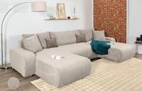 Wohnlandschaft COLLECTION AB "Paola U-Form, B: 314 cm", beige, B:314cm H:41cm
