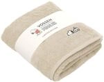 Duschtuch VOSSEN, beige (tibet), B:67cm L:140cm, Frottier, Baumwolle, Handt&uuml;cher,