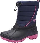 Winterstiefel KANGAROOS "K-Ben", M&auml;dchen, Gr. 28, blau (navy, pink), Synthetik,