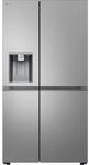 LG Side-by-Side "GSLE81EPBD", Energieeffizienz: D, silber (prime silber), B:91,3cm
