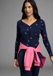 Langarmshirt KANGAROOS, Damen, Gr. 36/38, blau (marine), Rippware, Obermaterial: 100%
