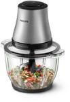 PHILIPS Zerkleinerer "HR1503/00 3000 Series mit PowerChop Technologie", silber