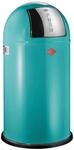 M&uuml;lleimer WESCO "Pushboy Abfallsammler", blau (t&uuml;rkis), B:40cm H:75,5cm T:40cm