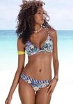 Bikini-Hose VENICE BEACH "Summer", Damen, Gr. 34, N-Gr, bunt (marine, zitrone),