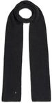 Strickschal TOMMY HILFIGER "TH FLAG PIMA COTTON CASH SCARF", Herren, grau (charcoal