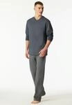 Pyjama SCHIESSER "Comfort Essentials", Herren, Gr. 48, grau (dunkelgrau), Single