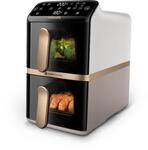 PHILIPS Hei&szlig;luftfritteuse "NA462/70 4000 Series Stacked Dual Basket und 10L