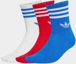 Sportsocken ADIDAS ORIGINALS "3-STREIFEN CREW 3ER-PACK", Damen, Gr. S (37/39),...