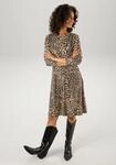 Jerseykleid ANISTON CASUAL, Damen, Gr. 42, N-Gr, Langarm, Single Jersey, beige