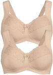 Entlastungs-BH ANITA "2er Pack Entlastungs BH Havanna", Damen, Gr. 75, Cup A, beige