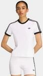 T-Shirt ADIDAS ORIGINALS "3S TEE SLIM", Damen, Gr. M, wei&szlig;, schwarz, Obermaterial: