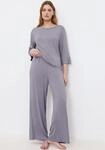Pyjamahose TRIUMPH "Aura Spotlight Trousers", Damen, Gr. 36, N-Gr, grau (grau