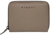 Geldb&ouml;rse BUGATTI "BUGATTI Damen MIRA echt Leder", Damen, grau (taupe), Leder,