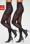 St&uuml;tzstrumpfhose LASCANA, Damen, Gr. L (44/46), schwarz, Obermaterial: 84% Polyamid,
