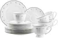 Fr&uuml;hst&uuml;cks-Set M&Auml;SER "Lova", wei&szlig; (wei&szlig;, blau), Fr&uuml;hst&uuml;cks-Sets,