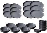 Geschirr-Set RITZENHOFF & BREKER "Teller und Schalenset Jasper 24er Set", schwarz,