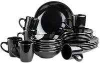 Kombiservice M&Auml;SER "Metallic Rim", schwarz, 24, Geschirr-Sets, Kombiservice