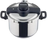 Schnellkochtopf HANSEATIC "hanseatic", silber (silberfarben, schwarz), &Oslash;:22cm,