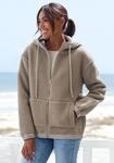 Fleecejacke ELBSAND, Damen, Gr. 42, grau (taupe), Fleece, Obermaterial: 100%