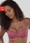 Schalen-BH LASCANA, Damen, Gr. 80, Cup E, braun (kastanie), Spitze,...
