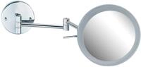 Wandspiegel WENKO "Aura", grau (chromfarben), B:20cm H:24,5cm T:14,85cm, Stahl,