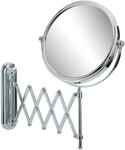 Wandspiegel WENKO "Deluxe Teleskop", grau (chromfarben), B:23cm H:38cm T:50cm, Stahl,