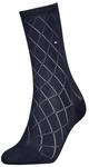 Socken TOMMY HILFIGER "TH WOMEN SOCK PREMIUM ARGYLE", Damen, Gr. 35-38, schwarz