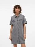 Jeanskleid VERO MODA "VMJENNIE SS SHORT DENIM DRESS NOOS", Damen, Gr. L, N-Gr,...