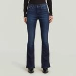 Bootcut-Jeans G-STAR "3301 Flare Wmn", Damen, Gr. 31, L&auml;nge 32, blau (worn in...