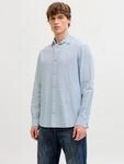 Langarmhemd JACK & JONES "JJESUMMER LINEN BLEND SHIRT L/S SN", Herren, Gr. L, N-Gr,