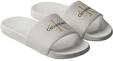 Badepantolette CALVIN KLEIN "ESS SLIDE CV WN", Damen, Gr. 36, wei&szlig;, Textil,