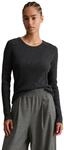 Rundhalspullover MARC O'POLO DENIM, Damen, Gr. XS, schwarz (anthra melange),