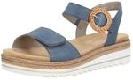 Keilsandalette REMONTE, Damen, Gr. 36, blau (jeansblau), Leder, unifarben,...