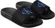 Badepantolette CALVIN KLEIN "ESS SLIDE CV WN", Damen, Gr. 36, schwarz (schwarz,
