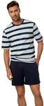 Pyjama H.I.S, Herren, Gr. 56/58 (XL), bunt (navy, beige, navy, hellblau,...