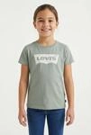 T-Shirt LEVI'S KIDS "LVG BATWING TEE", M&auml;dchen, Gr. 6 (116), gr&uuml;n (shadow),...