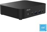 CSL PC "ASUS NUC14 N355", schwarz, Microsoft Windows 11 Home (64 Bit), Onboard