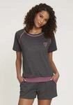 Shorty, Damen, Gr. 32/34, grau (anthrazit, meliert), Single Jersey, Obermaterial: 60%