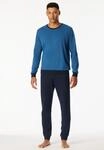 Schlafanzug UNCOVER BY SCHIESSER "Uncover Nightwear", Herren, Gr. 48, blau (813,