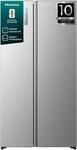 HISENSE Side-by-Side "RS3P538NA", Energieeffizienz: E, silber (inox), B:91,1cm