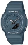 Chronograph CASIO G-SHOCK, graublau, Armbanduhren, Damen, Chronograph, Quarzuhr,