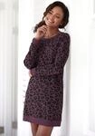 Nachthemd, Damen, Gr. 32/34, N-Gr, lila (lila gemustert), Single Jersey,