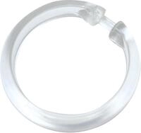 Gardinenring GARDINIA "offen Kunststoff", transparent, B:1cm &Oslash;:4,8cm, Kunststoff,