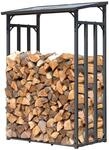 Kaminholzregal QUICK STAR, grau (anthrazit), B:130cm H:185cm T:70cm, Aluminium,
