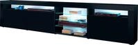 Lowboard BORCHARDT M&Ouml;BEL "Santa F&eacute;, TV-Schrank 200 cm breit", schwarz (schwarz matt