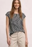 Shirttop STREET ONE, Damen, Gr. 34, grau (schwarz), Jersey, Obermaterial: 65%