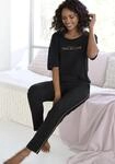 Pyjama, Damen, Gr. 32/34, schwarz, Single Jersey, Obermaterial: 100% Baumwolle,