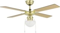 EGLO Deckenleuchte "FORTALEZA Ventilator & Licht - Stahl - E27 - 1X60W - IP20",...